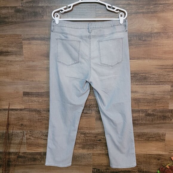 Athleta Jeans Size 16 Sculptek Skinny Crop Mid Rise Kenai Wash Gray Stretch - Picture 2 of 12